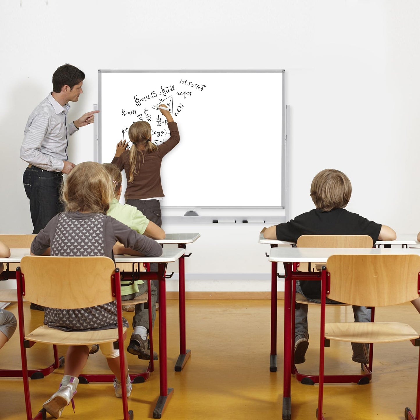 COSTWAY Double-Sided Mobile Whiteboard 120x90cm – Home & School