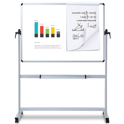 VIZ-PRO Double-Sided Magnetic Mobile Whiteboard 180 x 120 cm