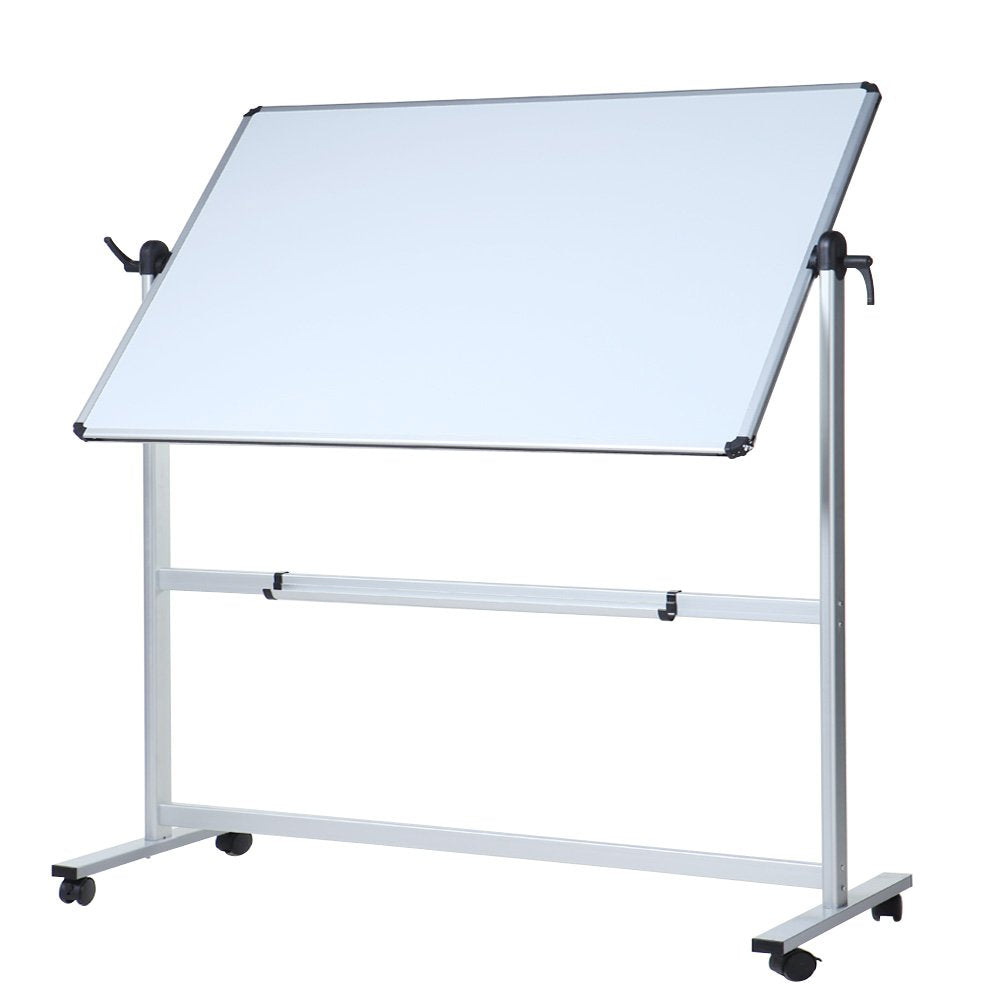 VIZ-PRO Double-Sided Magnetic Mobile Whiteboard 180 x 120 cm