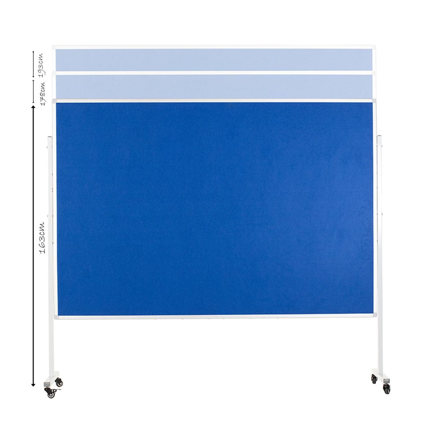 Wonderwall Mobile Blue Felt Double-Sided Pinboard 120 x 180 cm