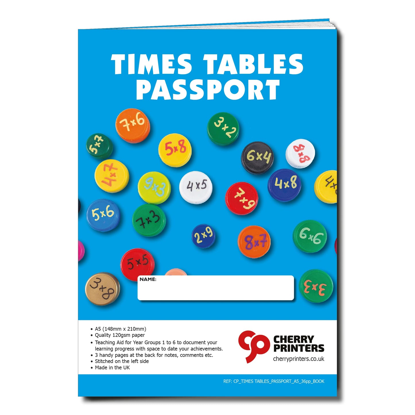 Times Tables Workbook A5 KS1 KS2 Maths Practice Book – 50 Pack