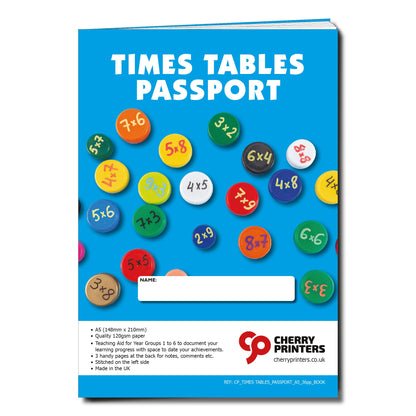 Times Tables Workbook A5 KS1 KS2 Maths Practice Book – 50 Pack