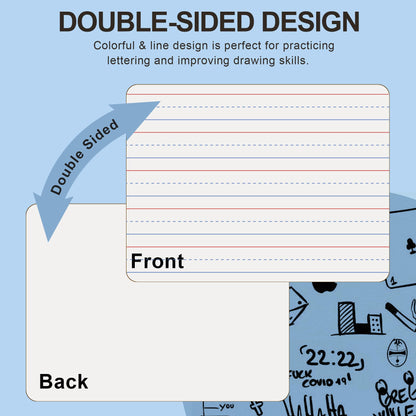 JUSTPAT 24-Pack Double-Sided Dry Erase Boards 9x12" with Markers