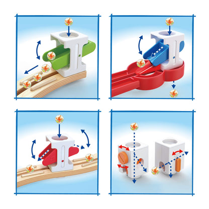 Hape Quadrilla Super Spirals Wooden Marble Run Expansion Pack