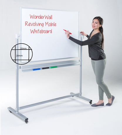 Wonderwall Non-Magnetic Double-Sided Whiteboard 120 x 180 cm