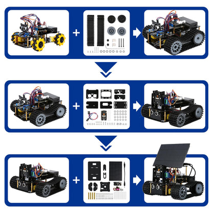 ESP32 Solar Robot Tank STEM Kit for Kids Ages 8–16