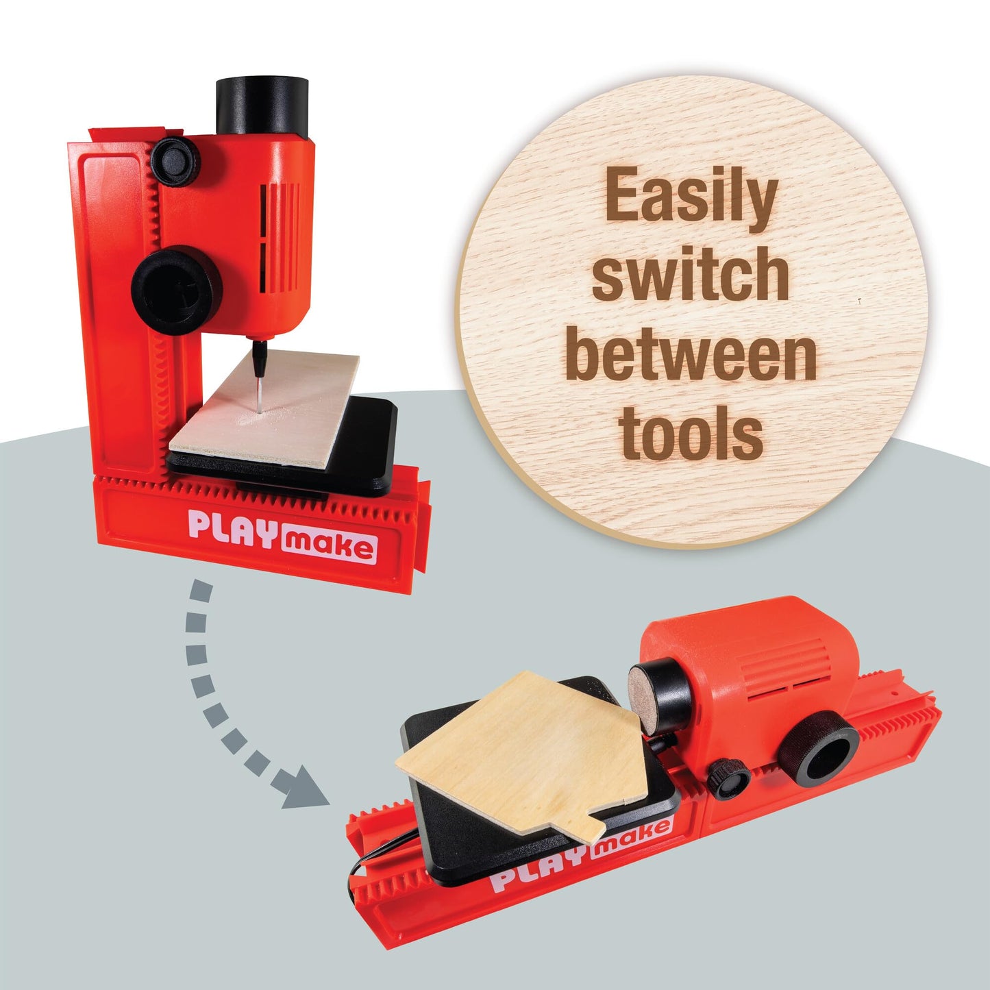 PLAYMAKE 4-in-1 Workshop Children's Jigsaw & Building Tool Set