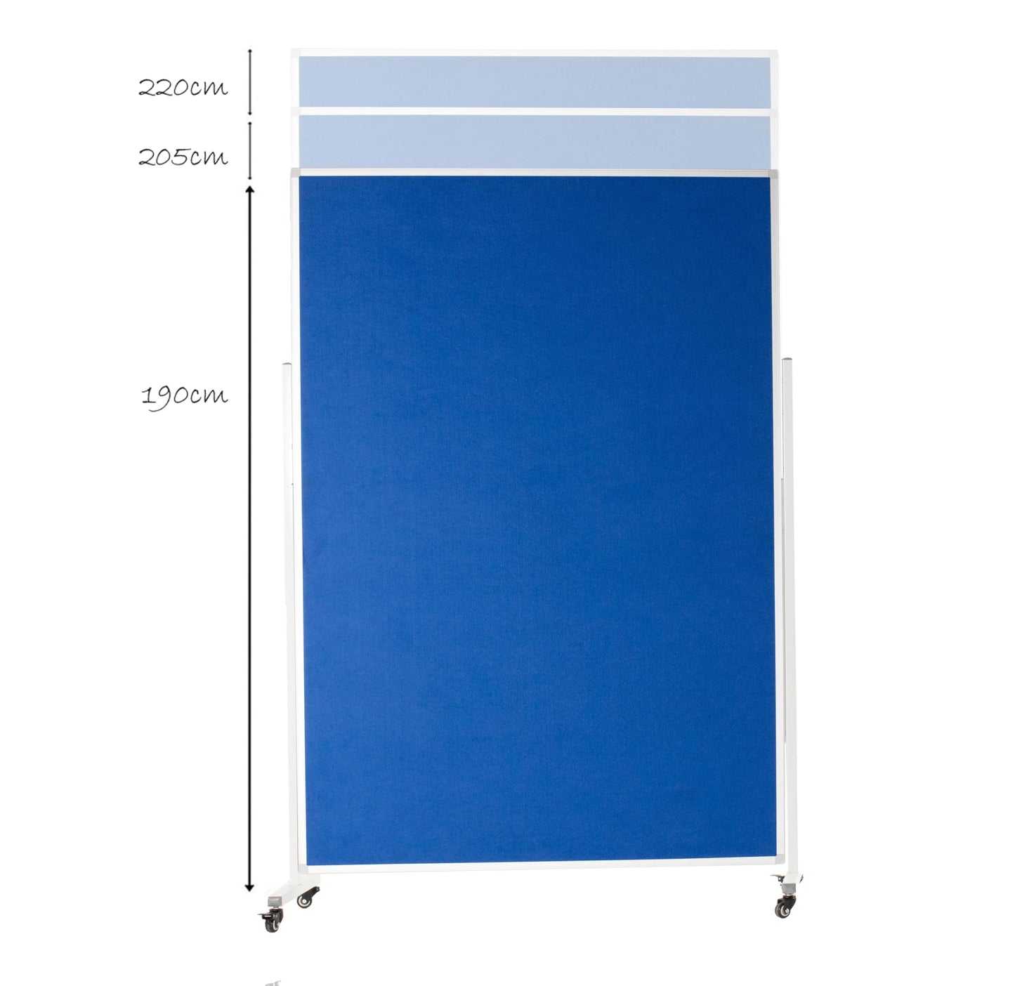 Wonderwall Mobile Blue Felt Double-Sided Pinboard 120 x 180 cm
