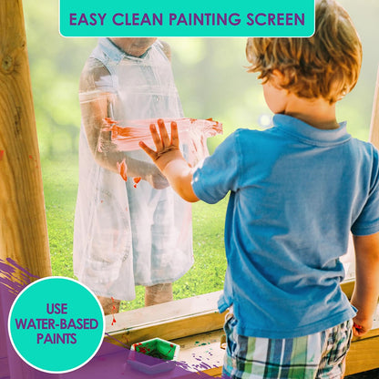 Plum Discovery Create and Paint Wooden Easel – Brown