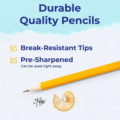 Rosmonde Pre-Sharpened #2 Pencils Bulk Pack – 1200 Count