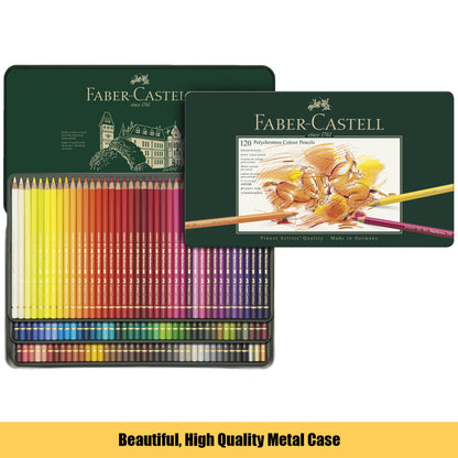 Faber-Castell Polychromos 120 Pencil Tin & A4 Sketch Pad Art Set