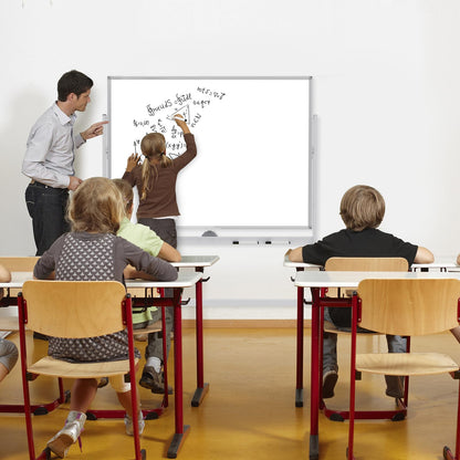COSTWAY Double-Sided Mobile Whiteboard 120x90cm – Home & School