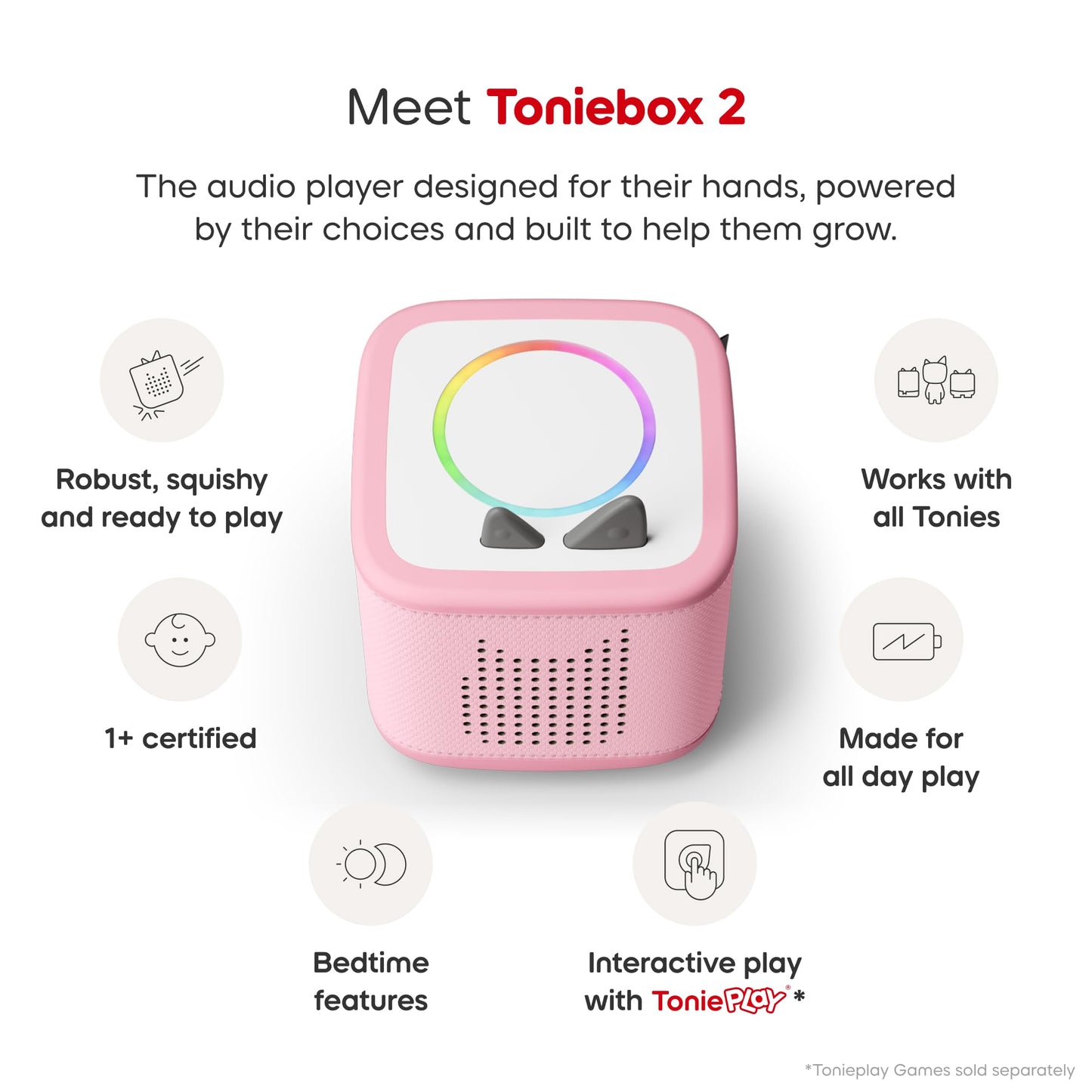 Toniebox 2 Storytime Bundle Kids 3+ Paddington & Bear Hunt Pink