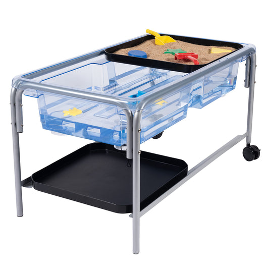 edxeducation Sand & Water Sensory Table Set – 58cm Steel Frame