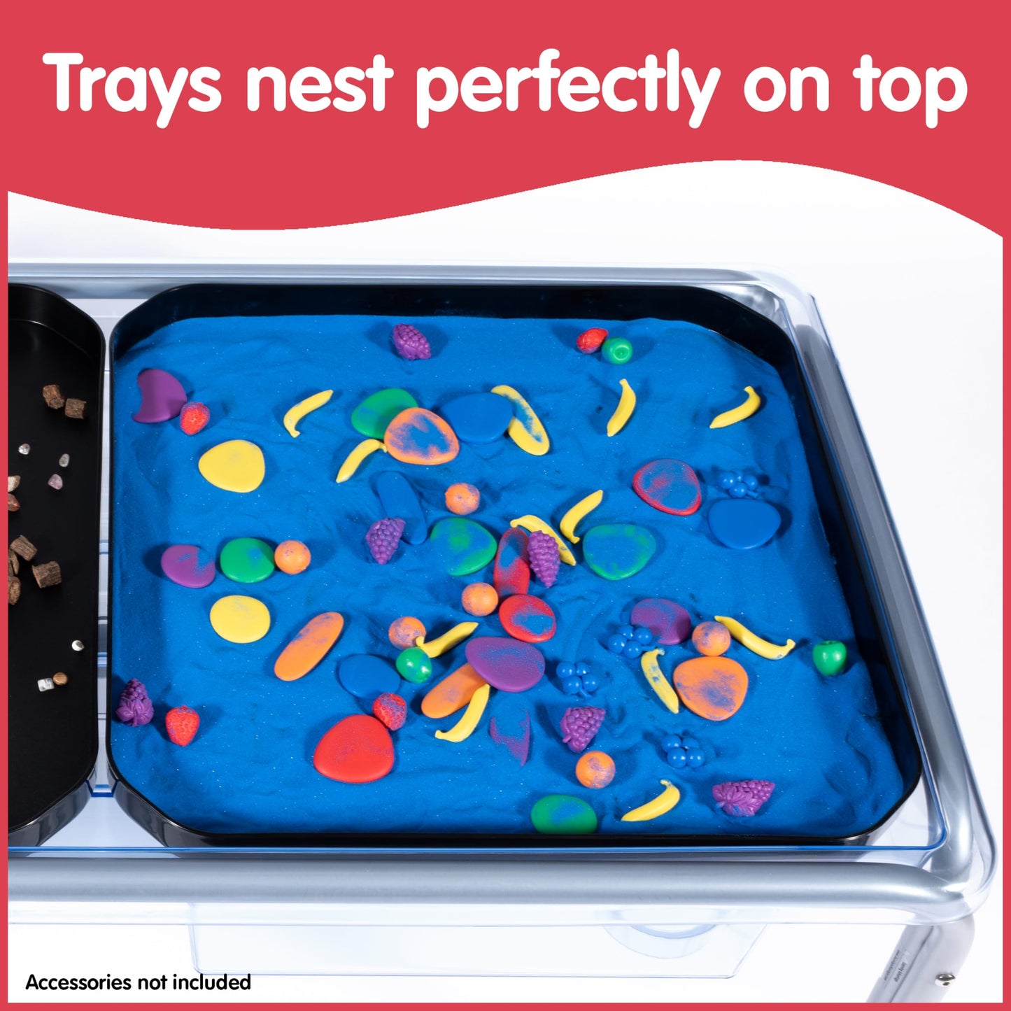 edxeducation Sand & Water Sensory Table Set – 58cm Steel Frame