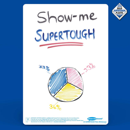 Show Me SuperTough A4 Double-Sided Drywipe Boards – 100 Sets