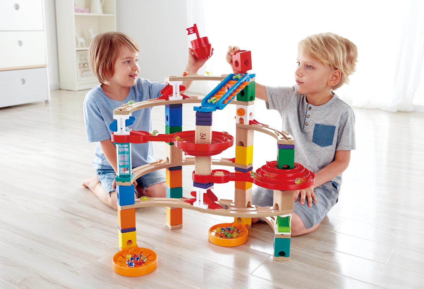 Hape Quadrilla Super Spirals Wooden Marble Run Expansion Pack