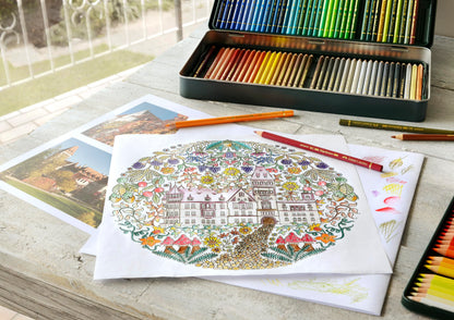 Faber-Castell Polychromos 120 Pencil Tin & A4 Sketch Pad Art Set