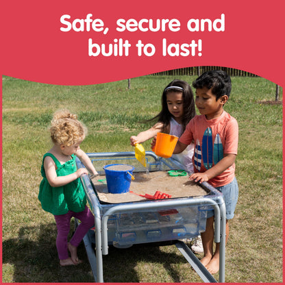 edxeducation Sand & Water Sensory Table Set – 58cm Steel Frame